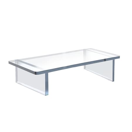 Azar Displays Clear Acrylic 22"W x 6"H 1/2" Thick Riser w/ Bumpers 515376